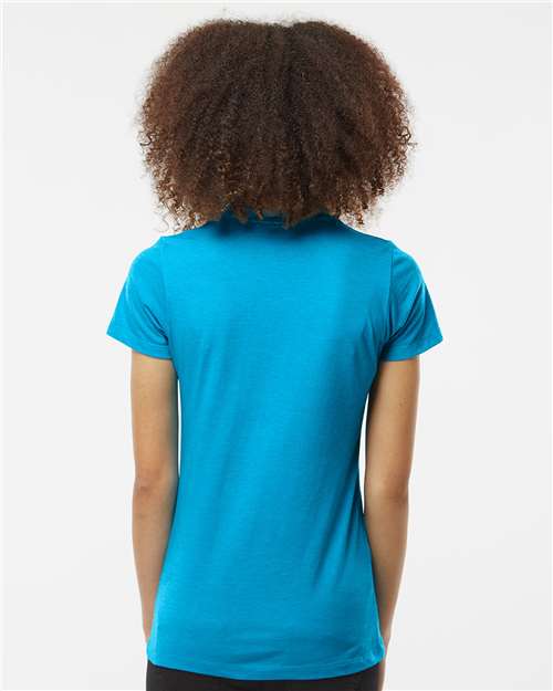 Turquoise Heather Women's Premium Cotton Blend T-Shirt - 542