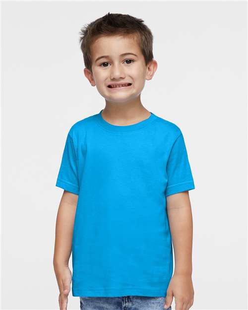 Turquoise Toddler Fine Jersey Tee - 3321