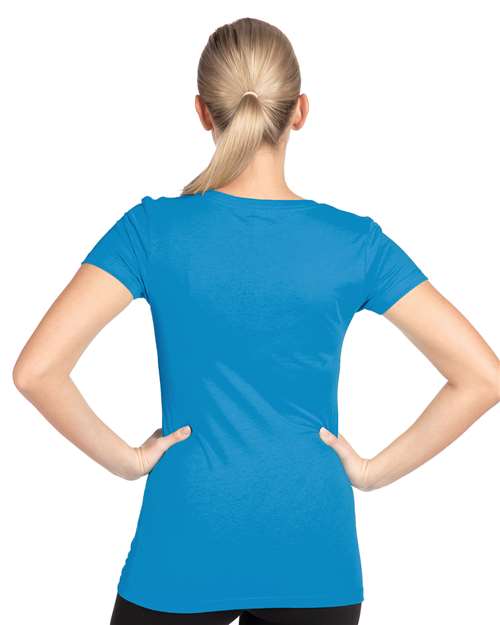 Turquoise Women's Ideal V-Neck T-Shirt - 1540