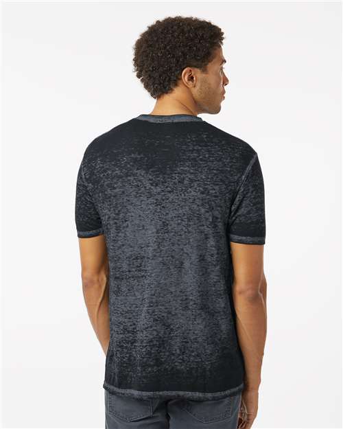 Twilight Black Acid Wash Burnout T-Shirt - 1350