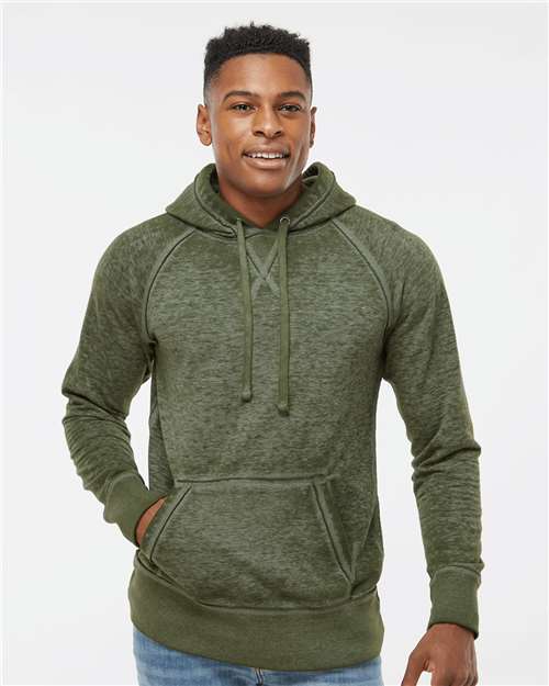 Twisted Olive Vintage Zen Fleece Hooded Sweatshirt - 8915
