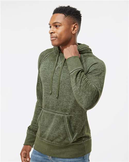 Twisted Olive Vintage Zen Fleece Hooded Sweatshirt - 8915