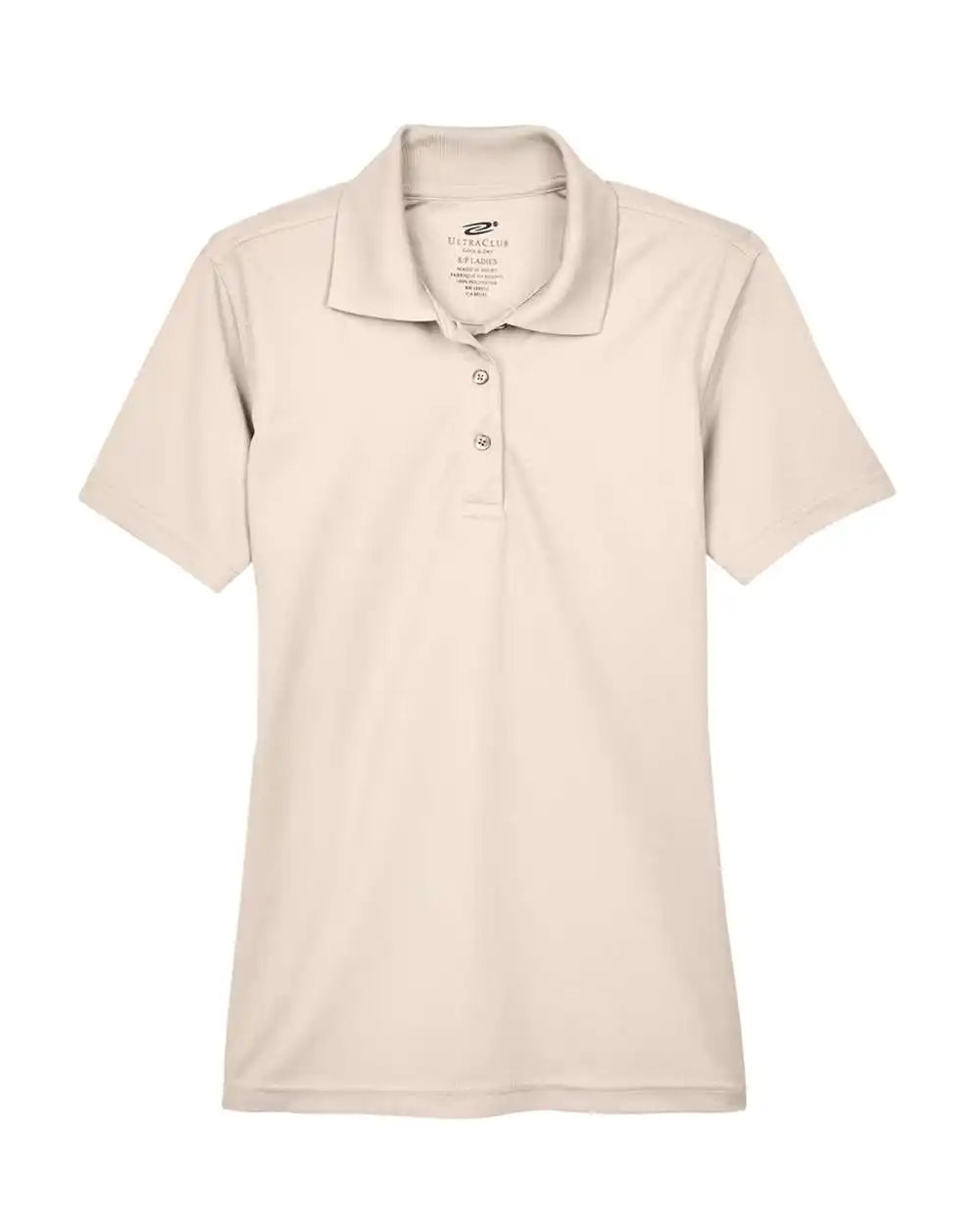 Ultraclub 8210l Women’s Cool & Dry Mesh Piqué Polo - Stone - m