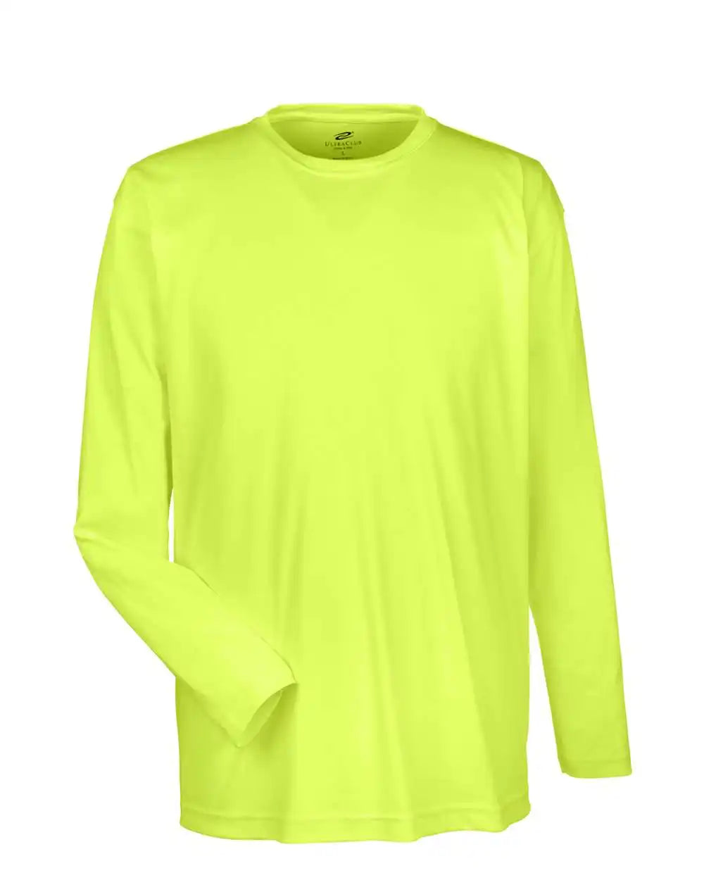 Ultraclub 8422u Men’s Cool & Dry Sport Long Sleeve Performance Interlock T-shirt - 8422 - Bright Yellow - Xs