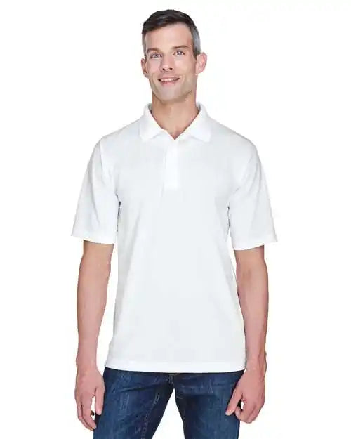 Ultraclub 8445 Men’s Cool & Dry Stain-release Performance Polo - White