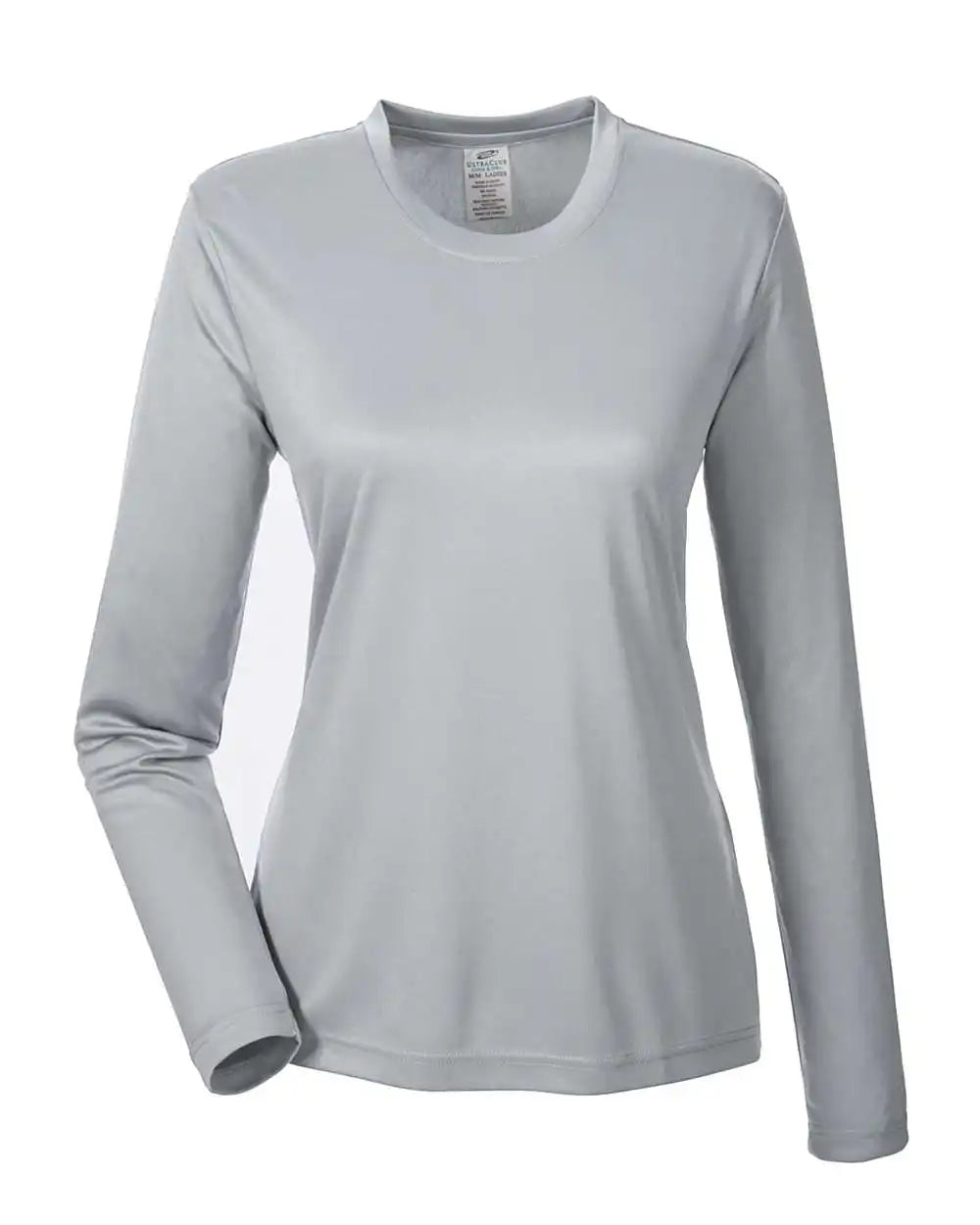 Ultraclub 8622w Women’s Cool & Dry Performance Long-sleeve Top - Grey - s
