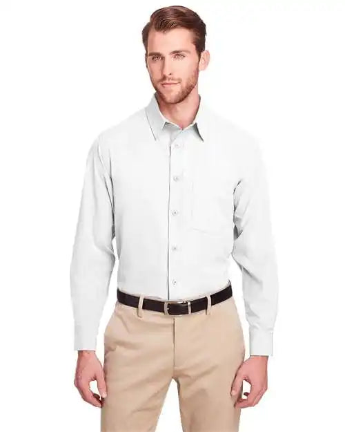 Ultraclub Uc500 Men’s Bradley Performance Woven Shirt - White