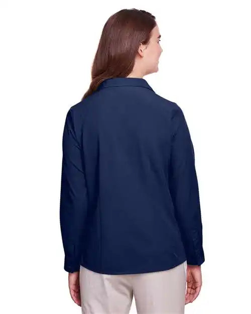 Ultraclub Uc500w Women’s Bradley Performance Woven Shirt - Navy