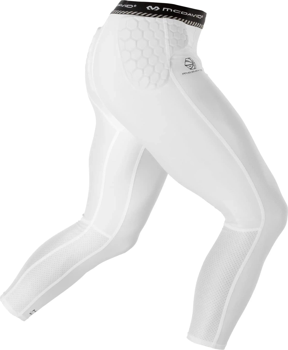 Mcdavid Md21340 Hex Basketball 3/4 Tight W/hip & Tailbone Pads Bk - White - s