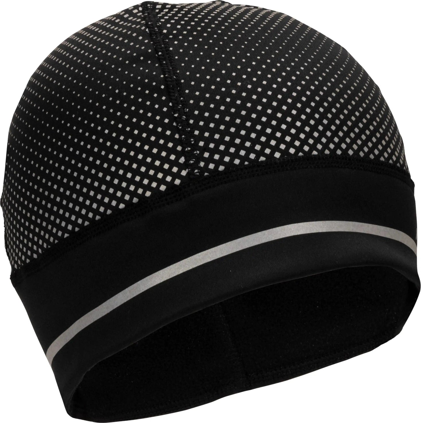 Nathan Sports Ns10420 Hypernight Reflective Pony Tail Beanie - Black Geo Print - Geo Print / Osfm