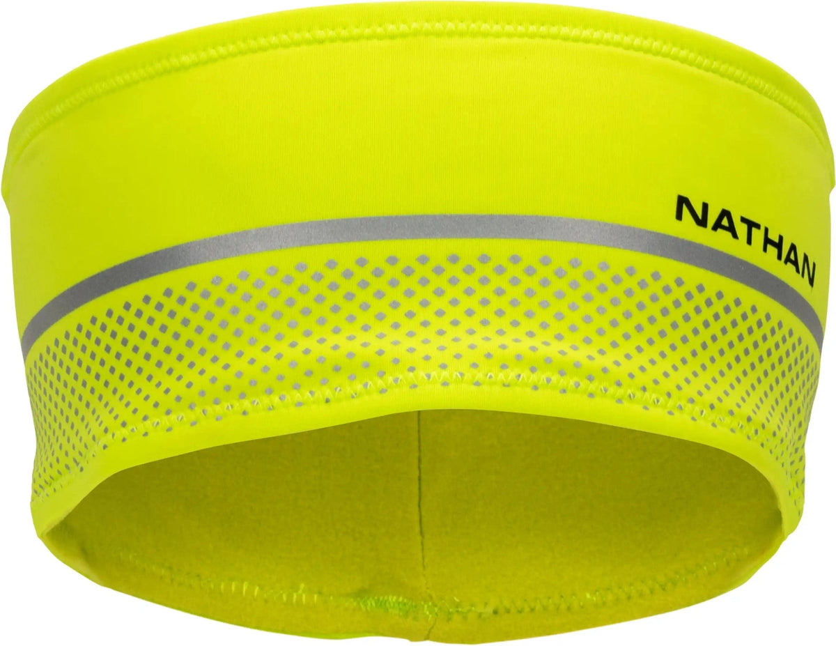 Nathan Sports Ns10440 Hypernight Reflective Headband - Hi Vis Yellow Geo Print - Vis Yellow Geo Print / Osfm