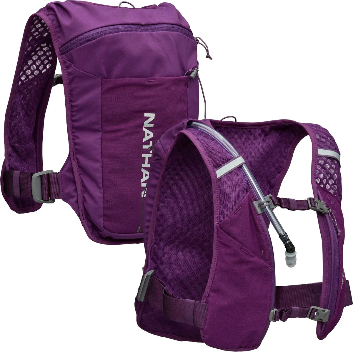 Nathan Sports Ns30770 Quick Start 3.0 4l - Imperial Purple Reflective Silver - Purple Reflective Silver / Osfm
