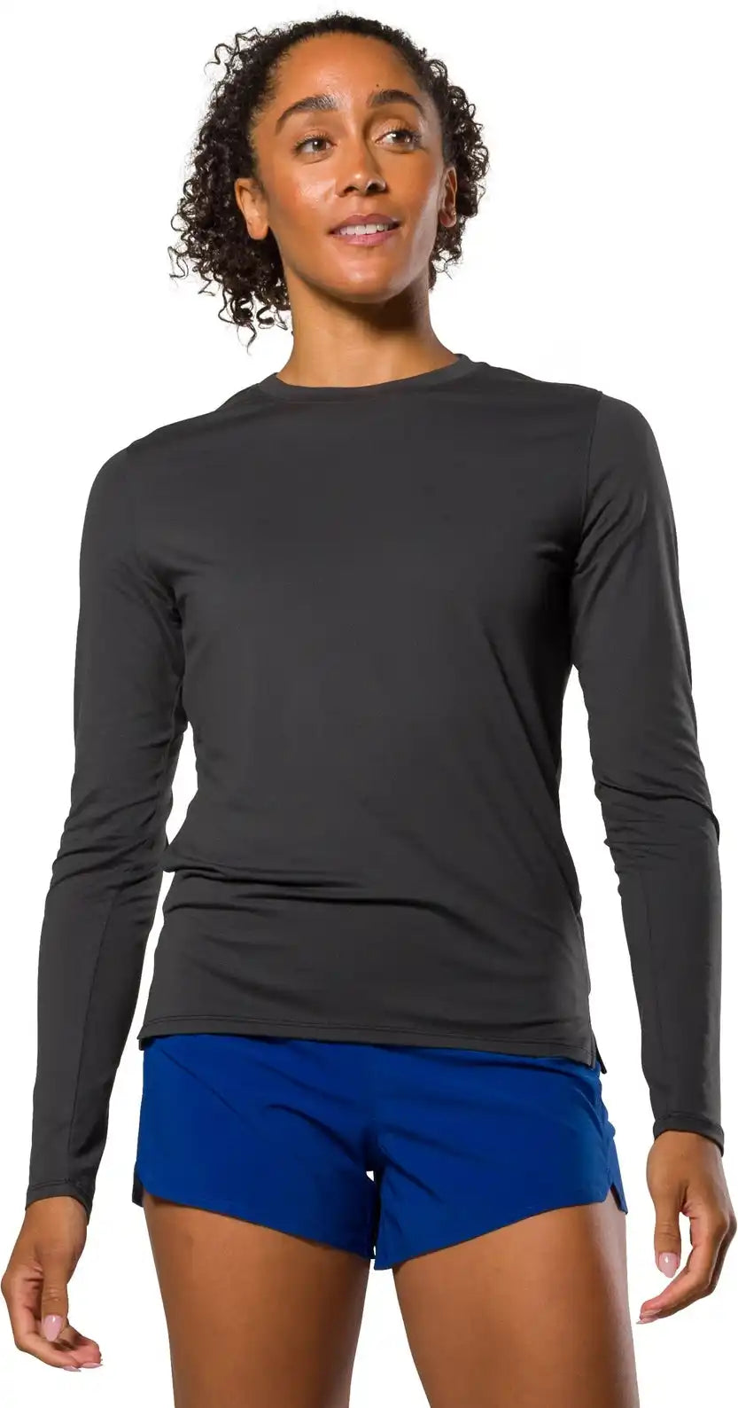 Nathan Sports Ns50120 Wm’s Dash Long Sleeve - Solid Black - Black / Xs