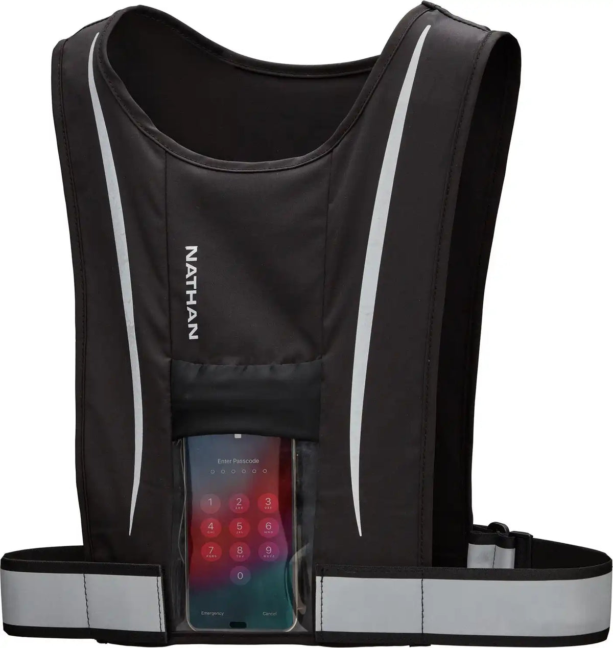 Nathan Sports Ns60300 Hypernight Stash Reflective Vest - Black / Osfm