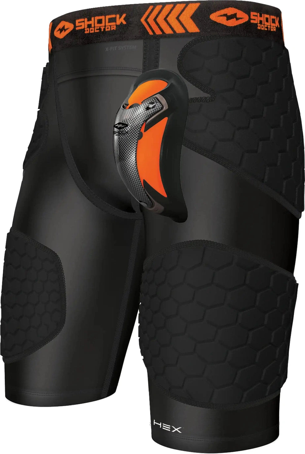 Sock Doctor Sd30390 Hex Compfit Imp Shrt W/ult Carb Flx Cup b - Black / s