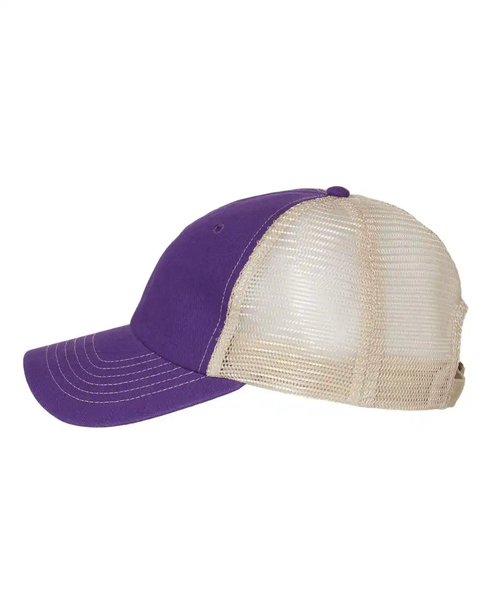 Valucap 3100s Contrast-stitch Mesh-back Cap - 3100 - Purple Stone - Purple/ / Adjustable