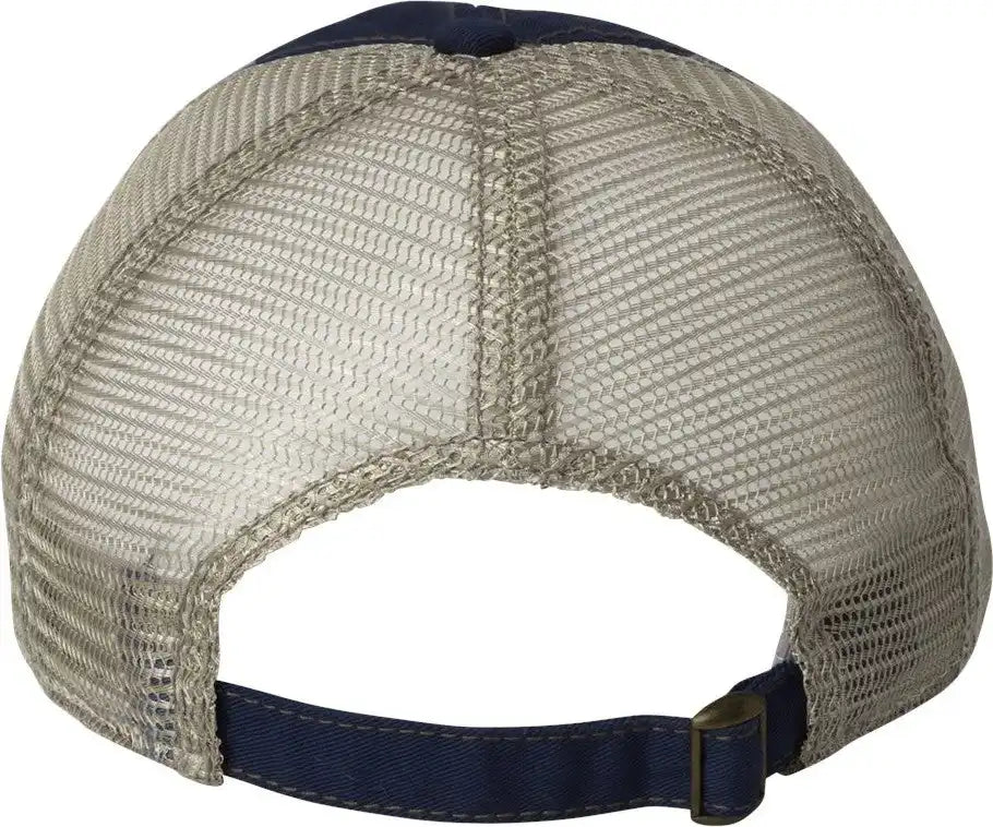 Valucap 3150s Bounty Dirty-washed Mesh-back Cap - 3150 - Navy Khaki - Navy/ / Adjustable