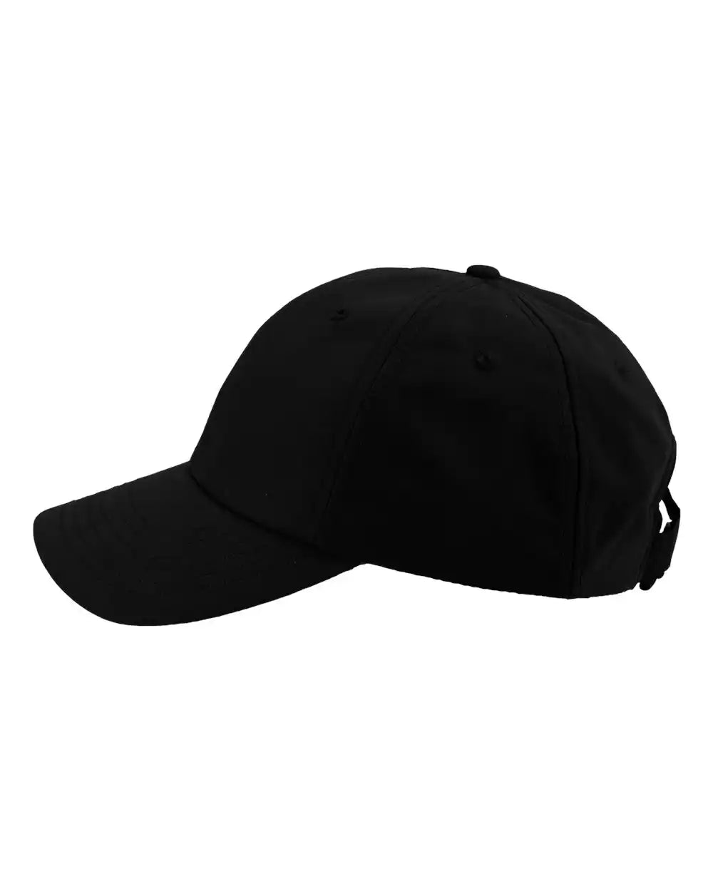 Valucap Sm140 Performance Microfiber Cap - Black - Adjustable