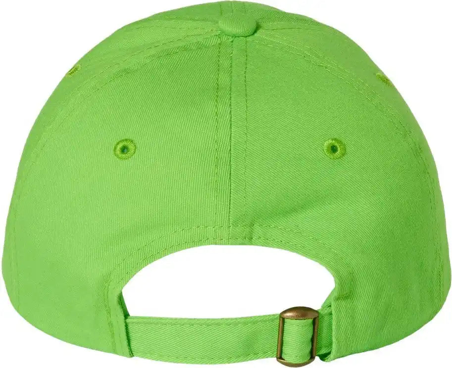 Valucap Vc300a Bio-washed Classic Dad Hat - Neon Green - Adjustable