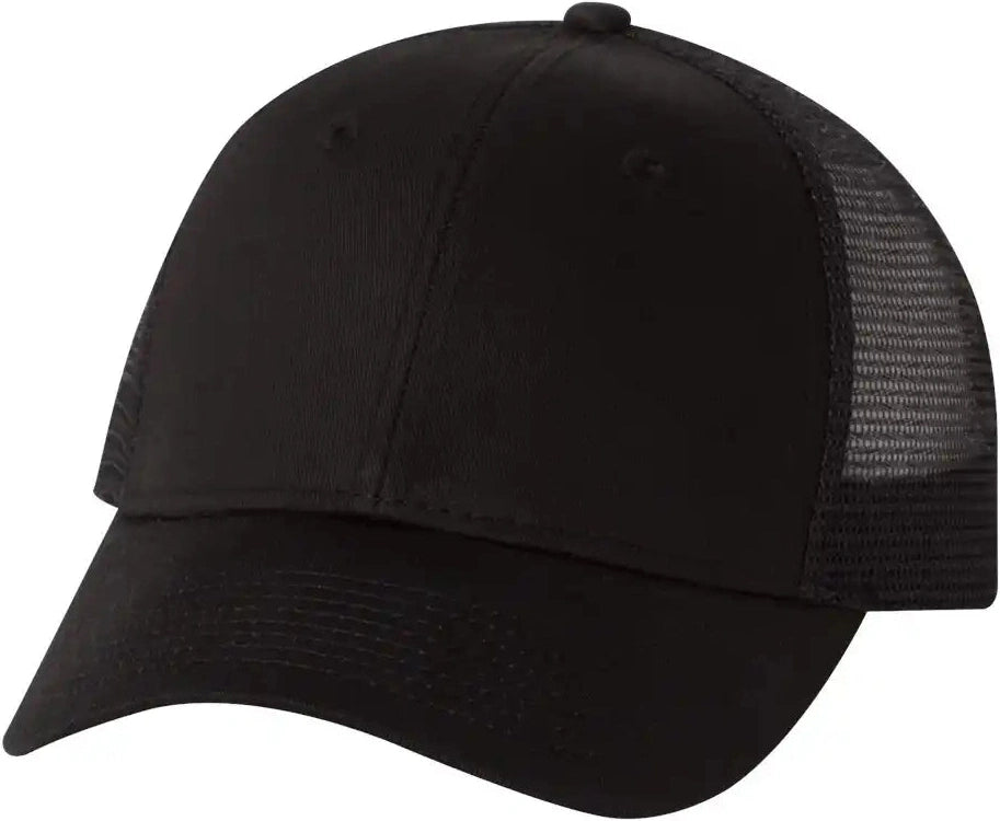 Valucap Vc400 Mesh-back Twill Trucker Cap - Black - Adjustable
