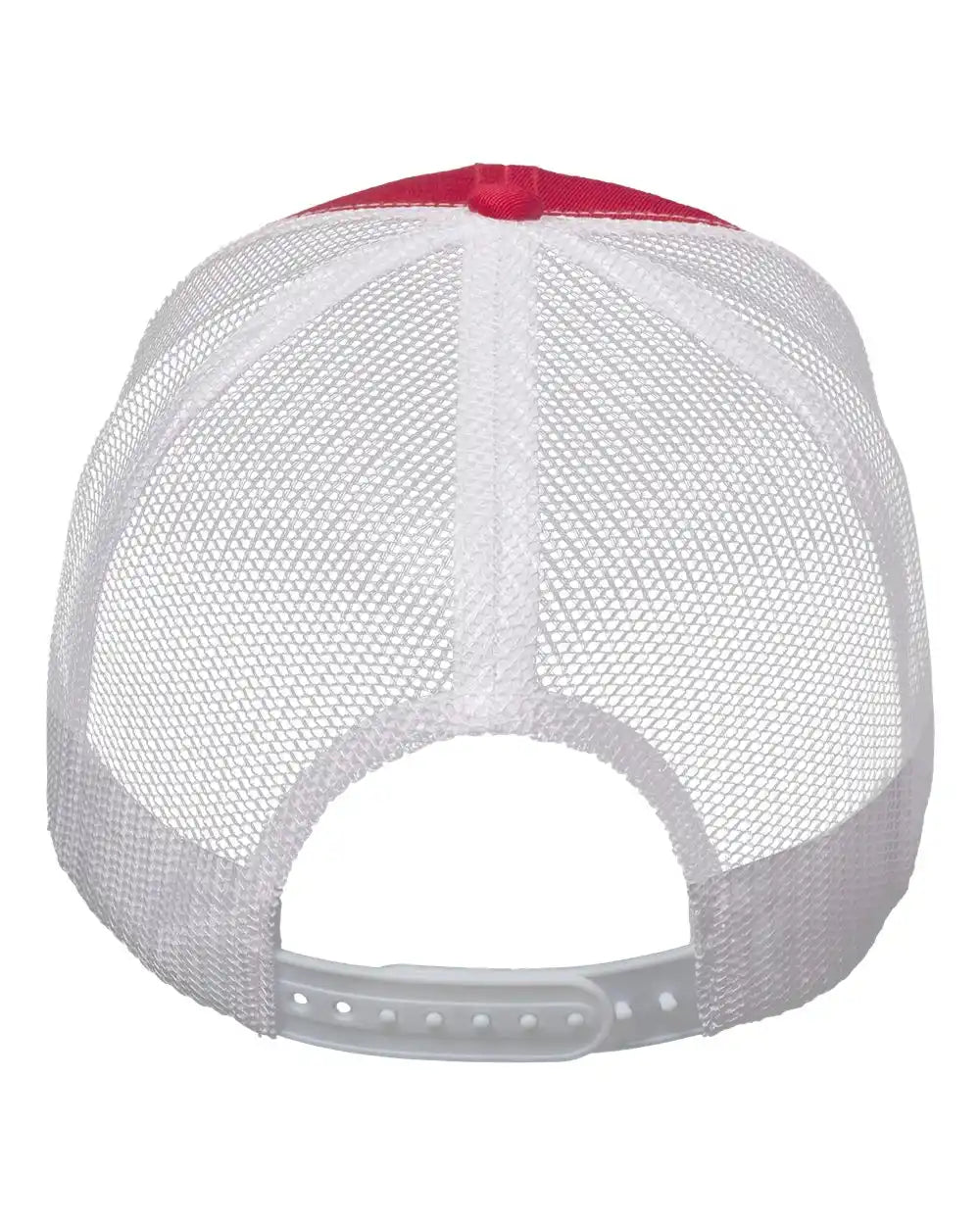 Valucap Vc400 Mesh-back Twill Trucker Cap - Red White - Red/ / Adjustable