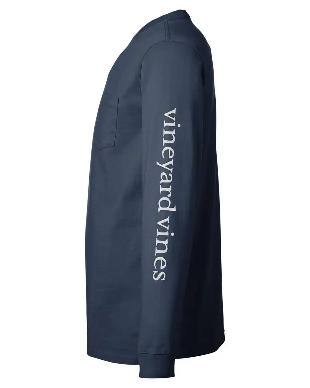 Vineyard Vines V021214 Long Sleeve Pocket T-shirt - Blue Blazer White Cap - Blazer/ / Xs