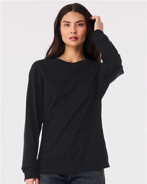 Vintage Black 6 oz. Heavyweight Long Sleeve Tee - 3511