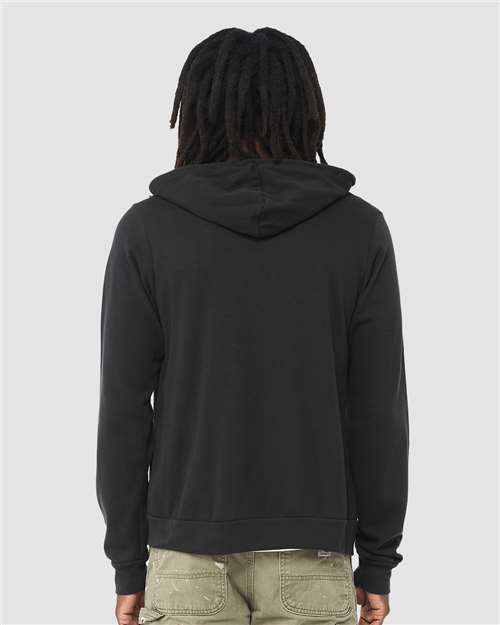 Vintage Black Sponge Fleece Full-Zip Hoodie - 3739