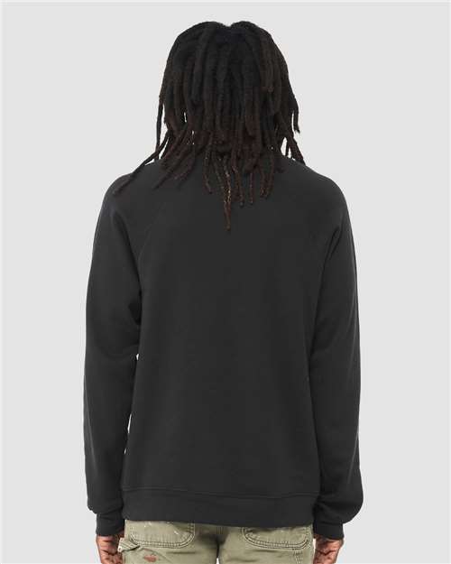 Vintage Black Sponge Fleece Raglan Crewneck Sweatshirt - 3901