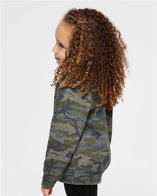 Vintage Camo Toddler Fleece Crewneck Sweatshirt - 3317