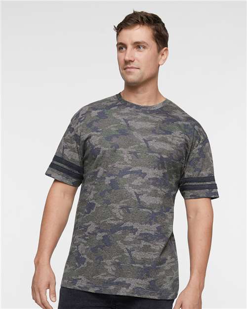 Vintage Camo/ Vintage Smoke Football Fine Jersey Tee - 6937