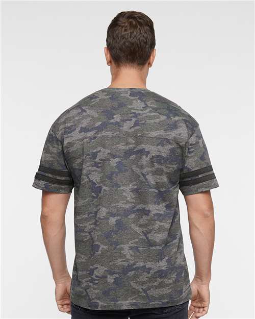 Vintage Camo/ Vintage Smoke Football Fine Jersey Tee - 6937