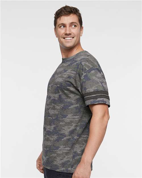 Vintage Camo/ Vintage Smoke Football Fine Jersey Tee - 6937