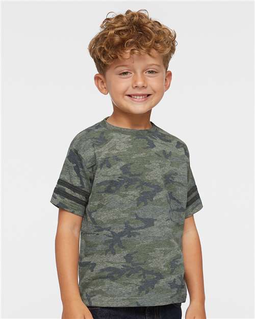 Vintage Camo/ Vintage Smoke Toddler Football Fine Jersey Tee - 3037