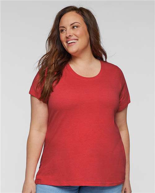 Vintage Red Curvy Collection Women's Fine Jersey Tee - 3816