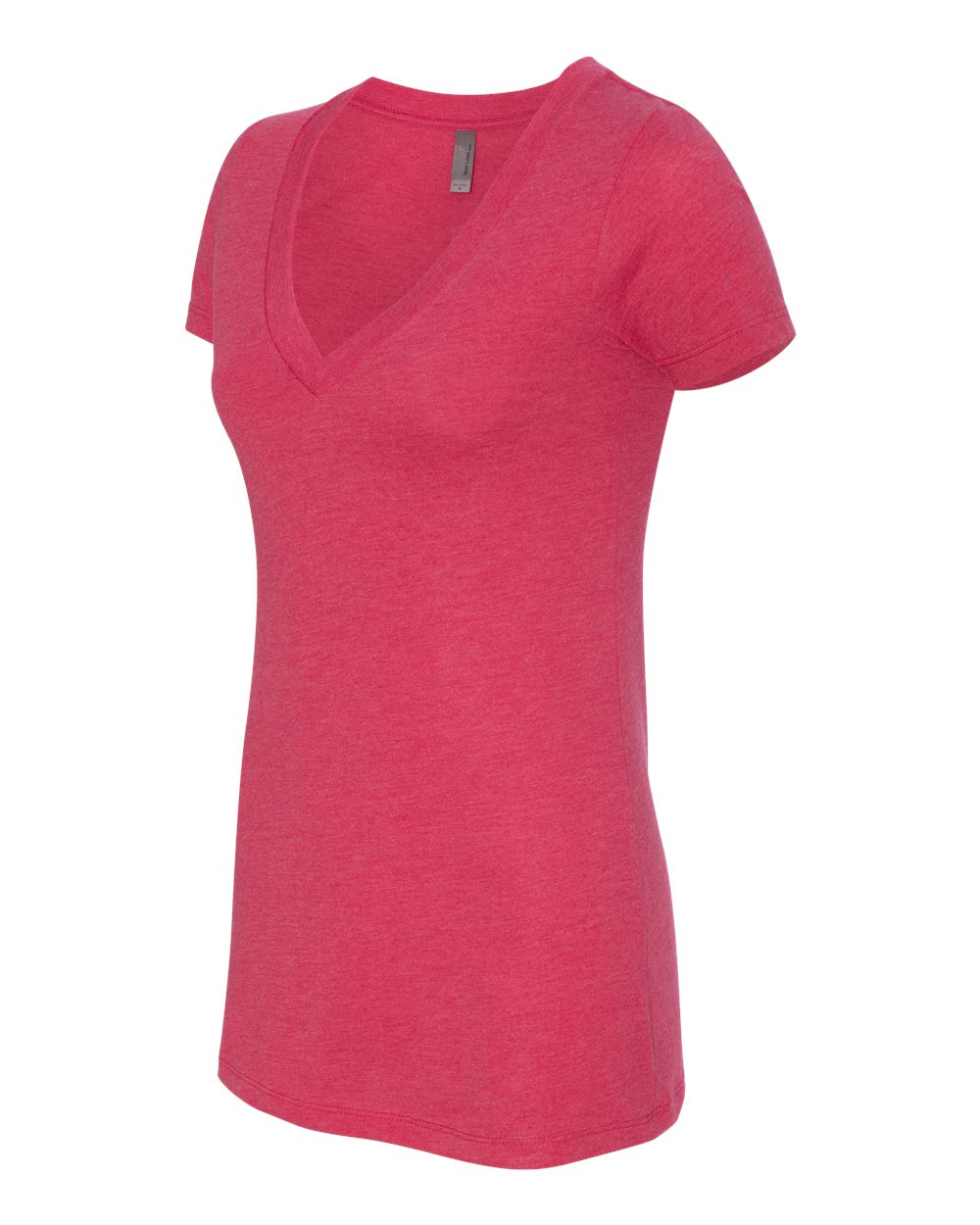 Vintage Shocking Pink Women’s Triblend Deep V-Neck T-Shirt - 6740