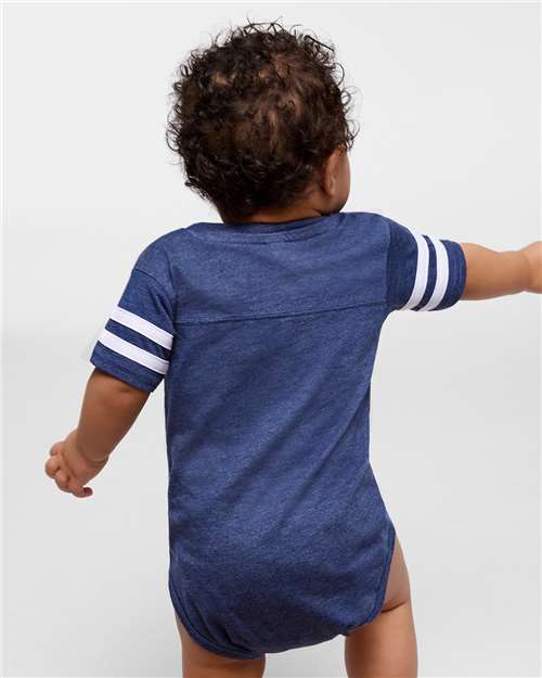 Vintage True Navy/ Blended White Infant Football Fine Jersey Bodysuit - 4437
