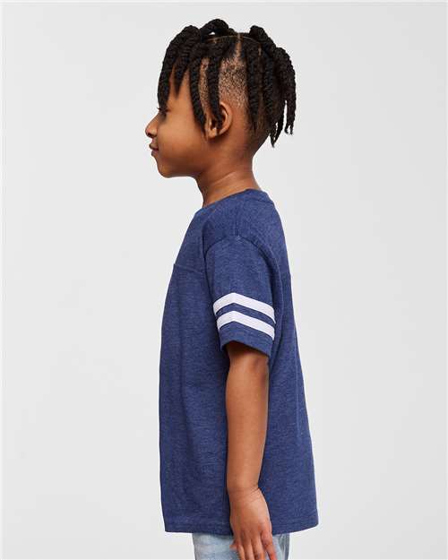 Vintage True Navy/ Blended White Toddler Football Fine Jersey Tee - 3037
