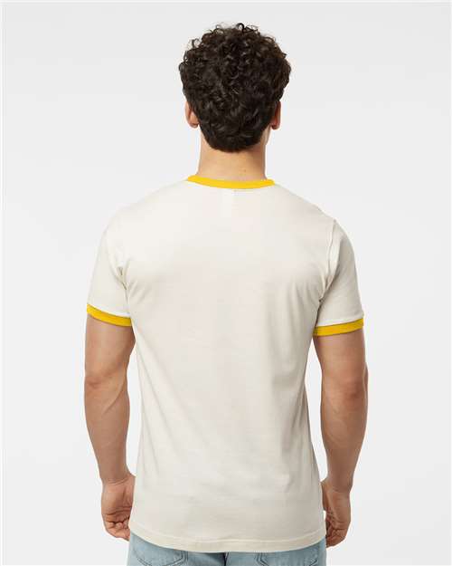 Vintage White/ Mellow Yellow Fine Jersey Ringer T-Shirt - 246