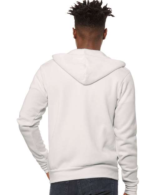 Vintage White Sponge Fleece Full-Zip Hoodie - 3739