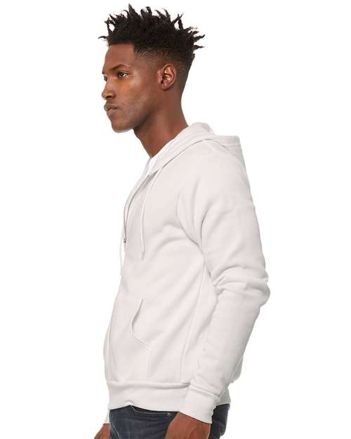 Vintage White Sponge Fleece Full-Zip Hoodie - 3739