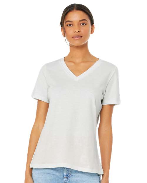 Vintage White Women’s Relaxed Jersey V-Neck Tee - 6405