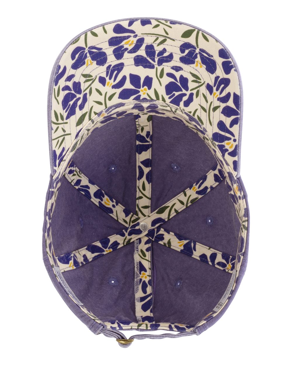 Violet/ Floral Women's Pigment-Dyed with Fashion Undervisor Cap - CASSIE