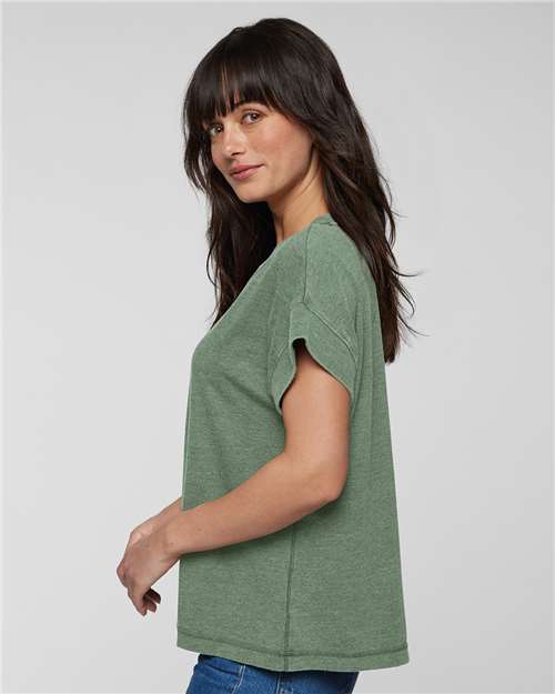 Washed Basil Women's Relaxed Vintage Wash Tee - 3502