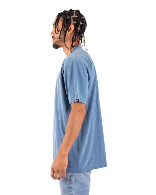 Washed Denim Garment-Dyed Crewneck T-Shirt - SHGD