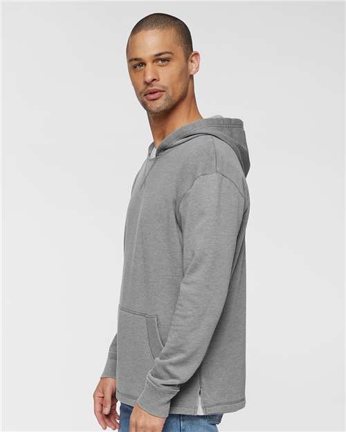 Washed Grey Vintage Wash Fleece Hoodie - 6936