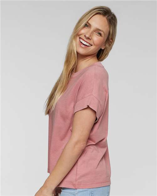 Washed Mauvelous Women's Relaxed Vintage Wash Tee - 3502