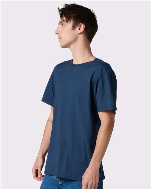Washed Navy Premium Cotton T-Shirt - 570MR