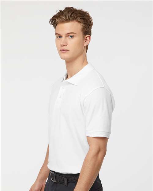 White 50/50 Sport Pique Polo - 400