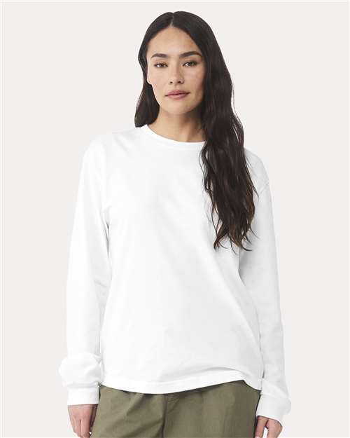 White 6 oz. Heavyweight Long Sleeve Tee - 3511